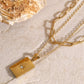 18K Gold - Plated Stainless Steel Double - Layered Necklace - Oh she Rose