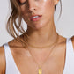 18K Gold - Plated Stainless Steel Double - Layered Necklace - Oh she Rose