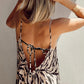 Abstract Print Tie Back Maxi Cami Dress - Oh she Rose