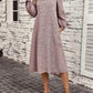 Animal Print Balloon Sleeve Dress - Oh she Rose