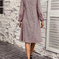 Animal Print Balloon Sleeve Dress - Oh she Rose