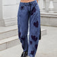 Barrel Leg Heart Mid Rise Jeans - Oh she Rose