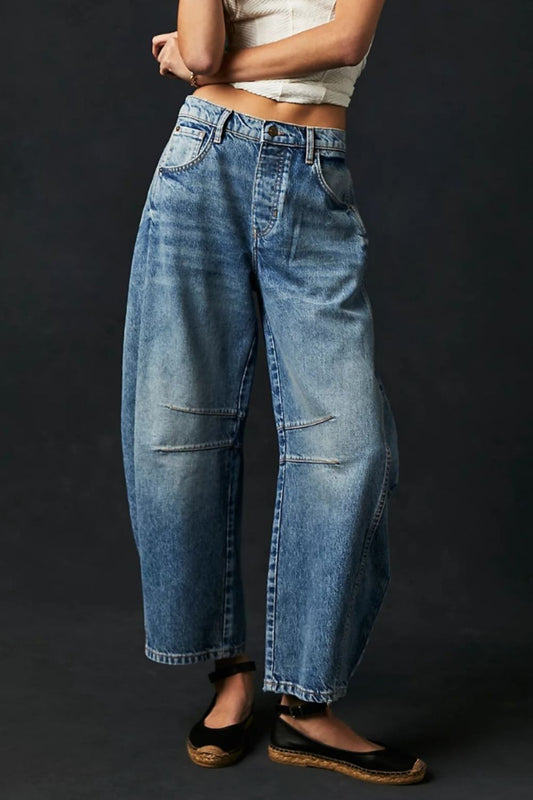 Barrel Leg Jeans - Oh she Rose