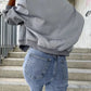 Baseball Collar Dropped Shoulder Jacket - Oh she Rose