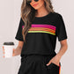 Bonbon Striped Tee - Oh she Rose