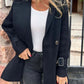 Buckle Down Double Breasted Coat - Oh she Rose