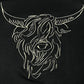 Bull Head Embroidered Round Neck T Shirt - Oh she Rose