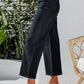 Button Fly Cropped Wide Leg Jeans - Oh she Rose