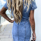 Button Front Denim Dreams Dress - Oh she Rose