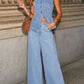 Button Up Wide Leg Jeans - Oh she Rose