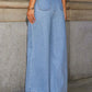 Button Up Wide Leg Jeans - Oh she Rose