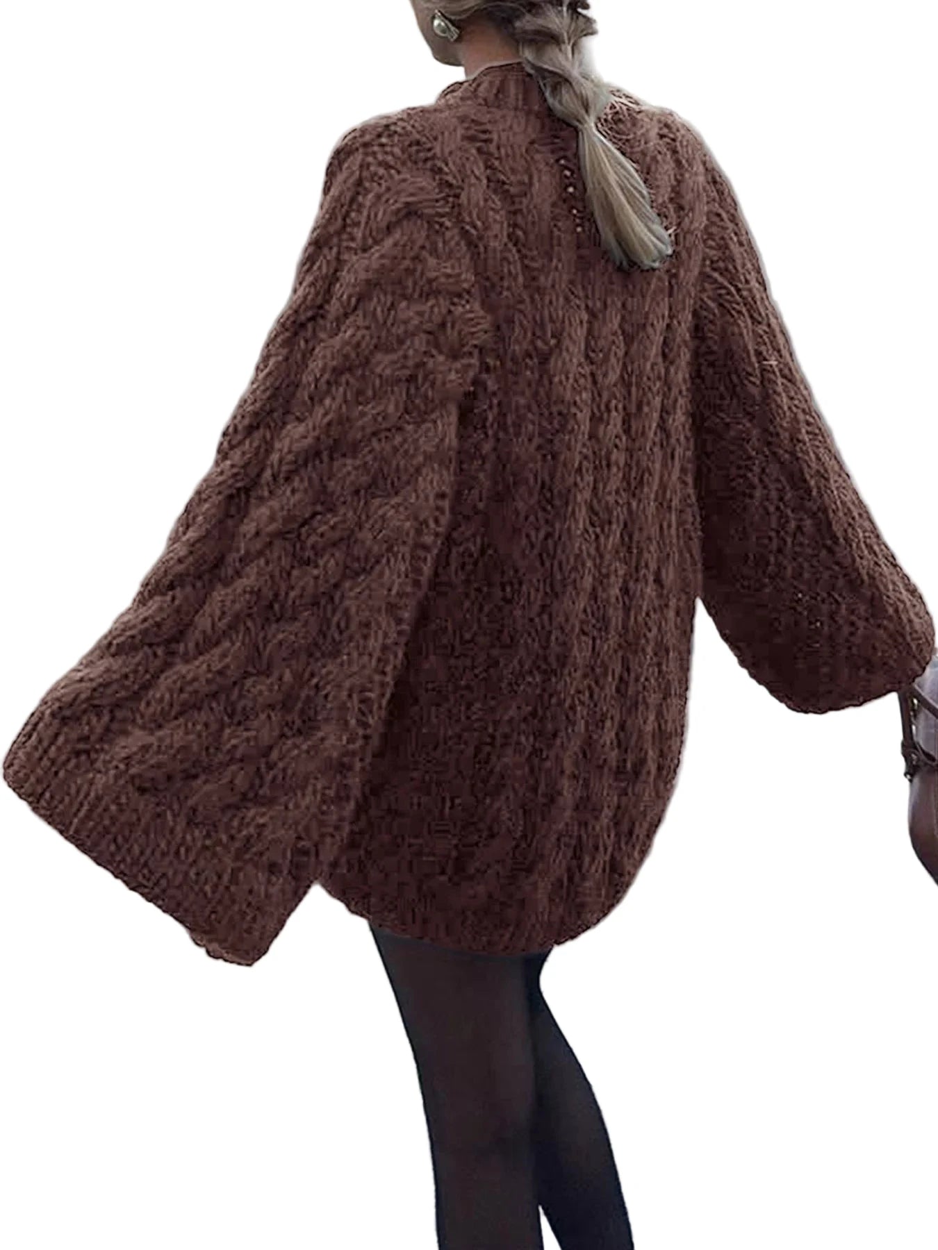 Cable Knit Round Neck Sweater - Oh she Rose