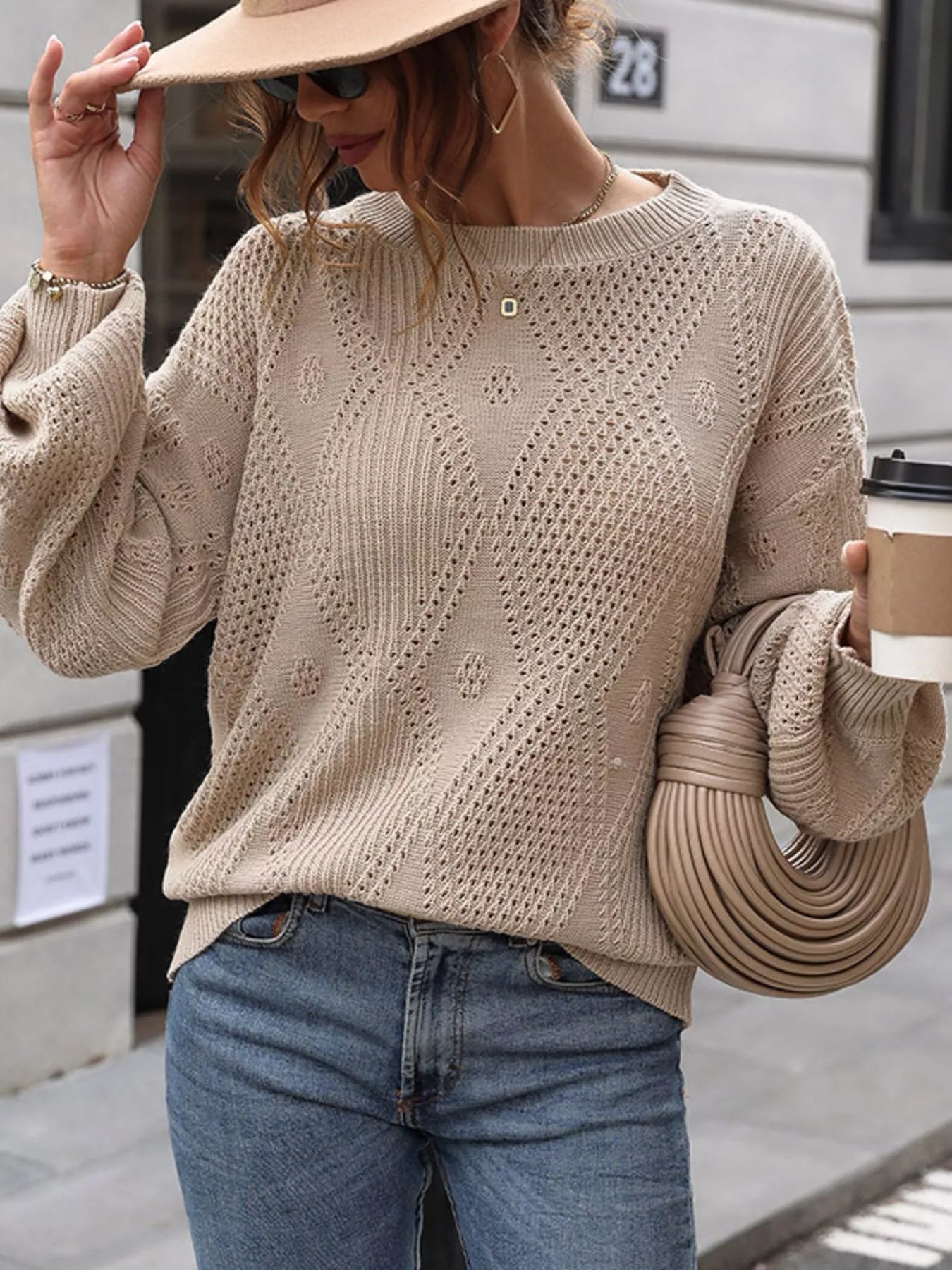 Café au Lait Knit Sweater - Oh she Rose
