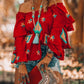 Caribbean Dreams Layered Sleeve Blouse - Oh she Rose