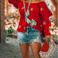 Caribbean Dreams Layered Sleeve Blouse - Oh she Rose