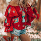 Caribbean Dreams Layered Sleeve Blouse - Oh she Rose