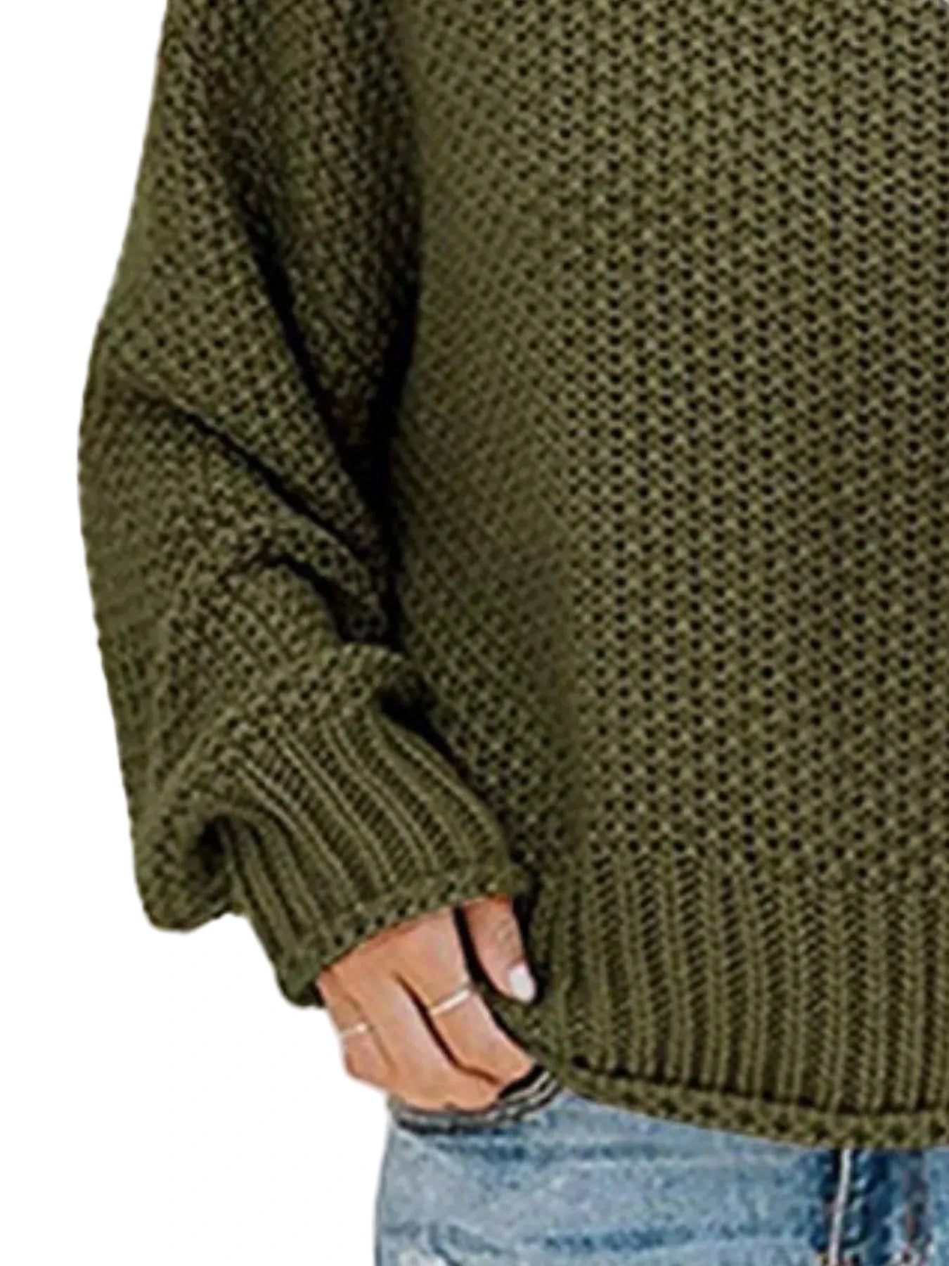 Chunky Knit Turtleneck Sweater - Oh she Rose