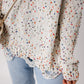 Confetti Distressed Hem Long Sleeve Sweater - Oh she Rose
