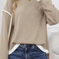 Contrast Trim Sweater - Oh she Rose