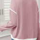 Contrast Trim Sweater - Oh she Rose