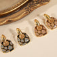 Copper Oil Drip Earrings - Oh she Rose
