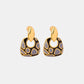 Copper Oil Drip Earrings - Oh she Rose