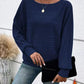 Cute and Casual Round Neck Sweater - Oh she Rose