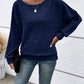 Cute and Casual Round Neck Sweater - Oh she Rose