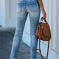 Distressed High - Waisted Skinny Jeans - Oh she Rose