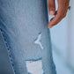 Distressed High - Waisted Skinny Jeans - Oh she Rose