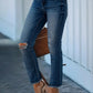 Distressed High - Waisted Skinny Jeans - Oh she Rose