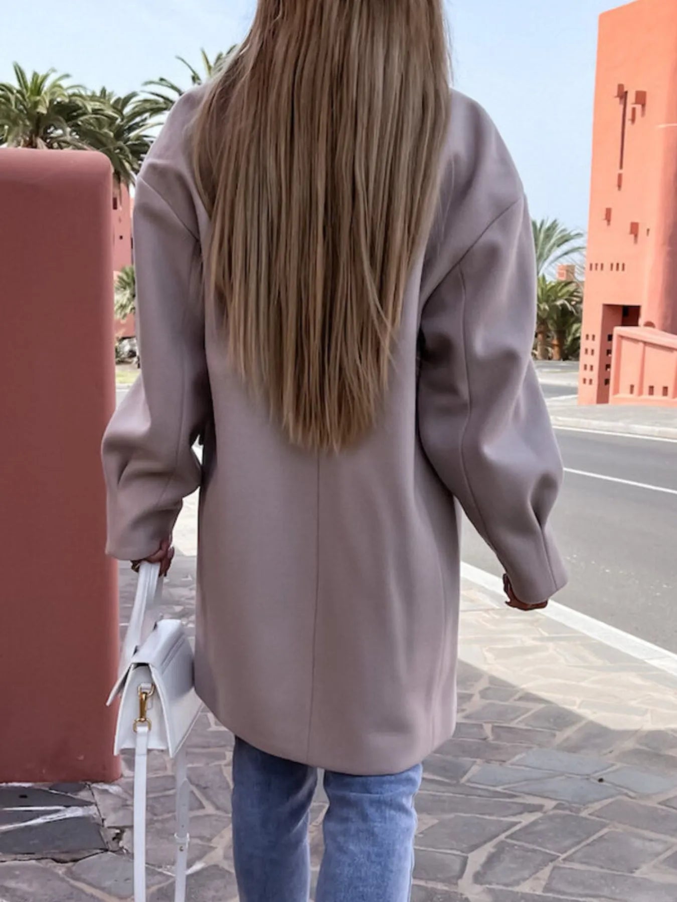Double - Breasted Coat - Oh she Rose