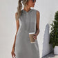 Drawstring Sleeveless Hooded Mini Dress - Oh she Rose