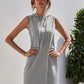 Drawstring Sleeveless Hooded Mini Dress - Oh she Rose