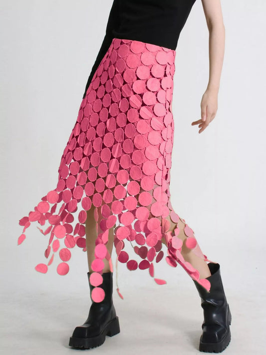 Dynamic Fringe Midi Skirt - Oh she Rose