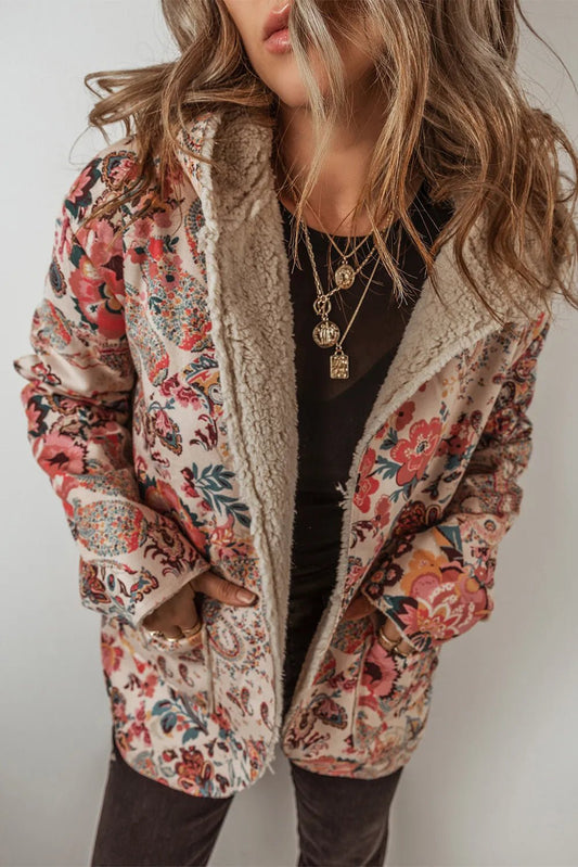 Fall into Floral Hooded Jacket - Oh she Rose