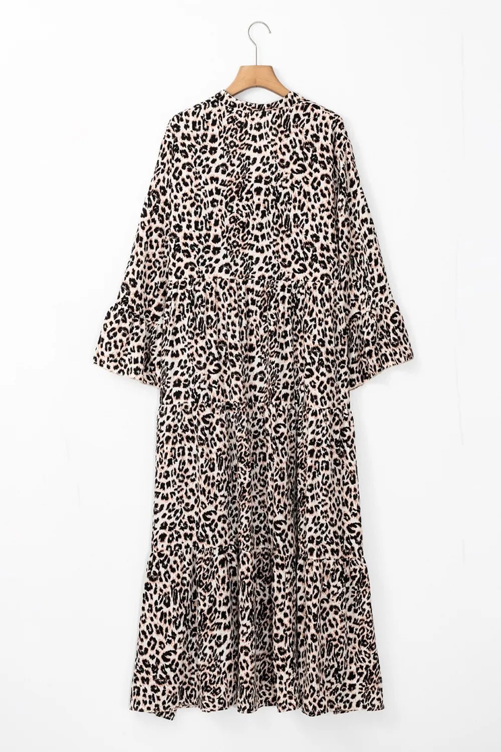 Fall Into Leopard Ruffle Dress - Oh she Rose