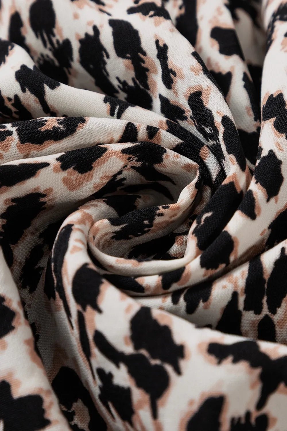 Fall Into Leopard Ruffle Dress - Oh she Rose