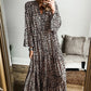 Fall Into Leopard Ruffle Dress - Oh she Rose