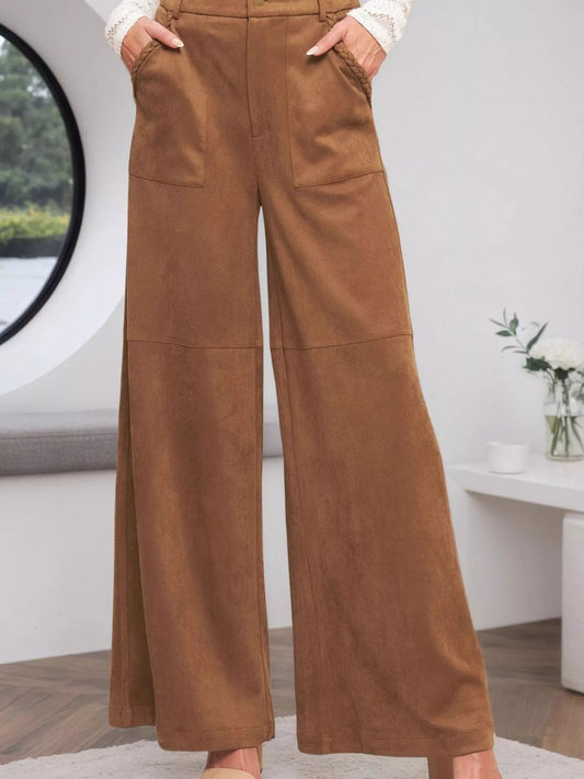 Falling For You High - Waisted Wide Leg Pants - Oh she Rose