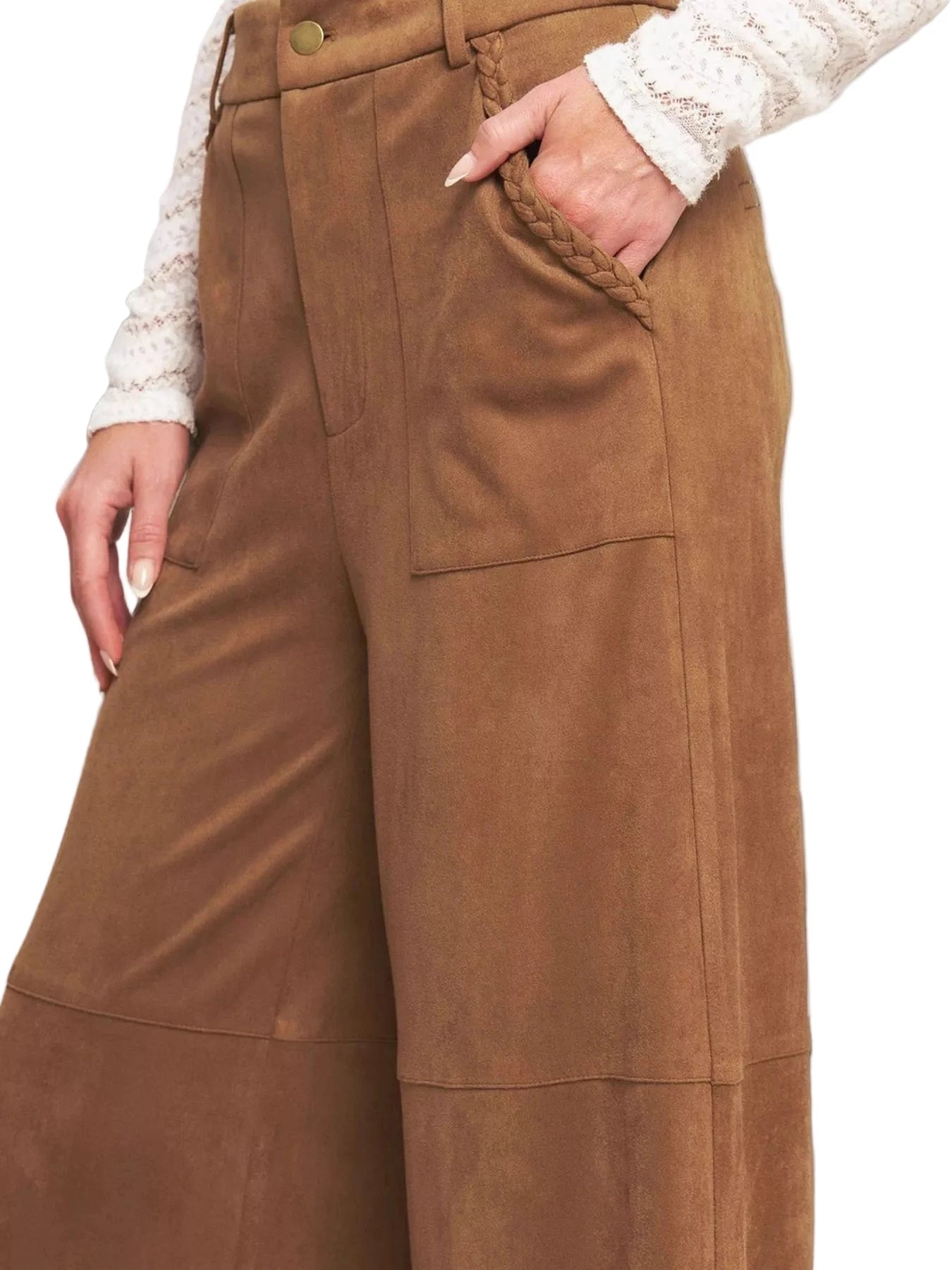 Falling For You High - Waisted Wide Leg Pants - Oh she Rose