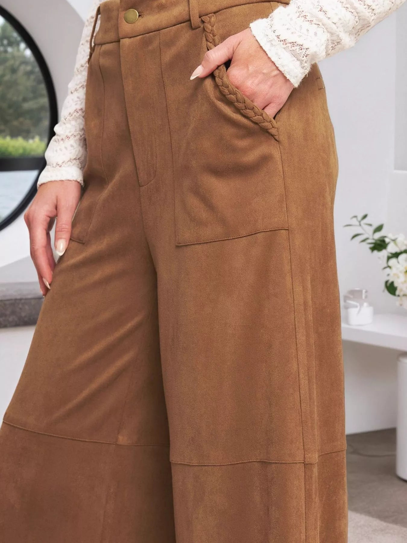 Falling For You High - Waisted Wide Leg Pants - Oh she Rose