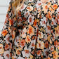 Floral Balloon Sleeve Blouse - Oh she Rose