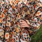 Floral Balloon Sleeve Blouse - Oh she Rose