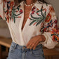 Floral Button Up Long Sleeve Shirt - Oh she Rose