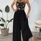 Floral Embroidered Halter Neck Pleated Jumpsuit - Oh she Rose