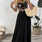 Floral Embroidered Halter Neck Pleated Jumpsuit - Oh she Rose