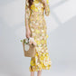 Floral Whimsy Midi Dress - Oh she Rose
