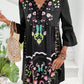 Garden Party Three - Quarter Sleeve Dress - Oh she Rose