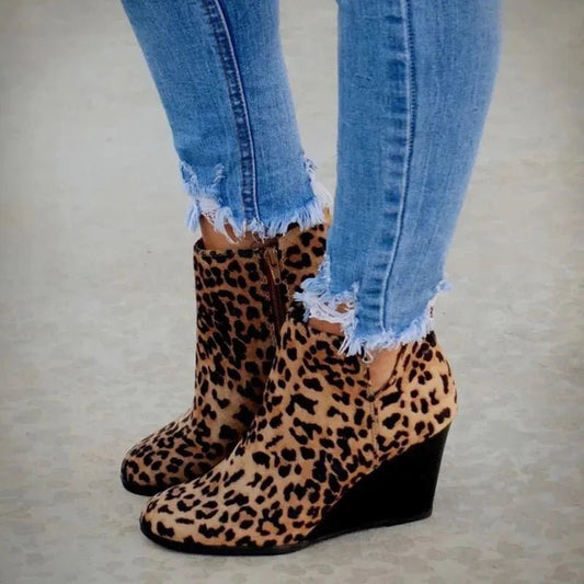 High Heel Ankle Boots with Side Zip - Oh she Rose